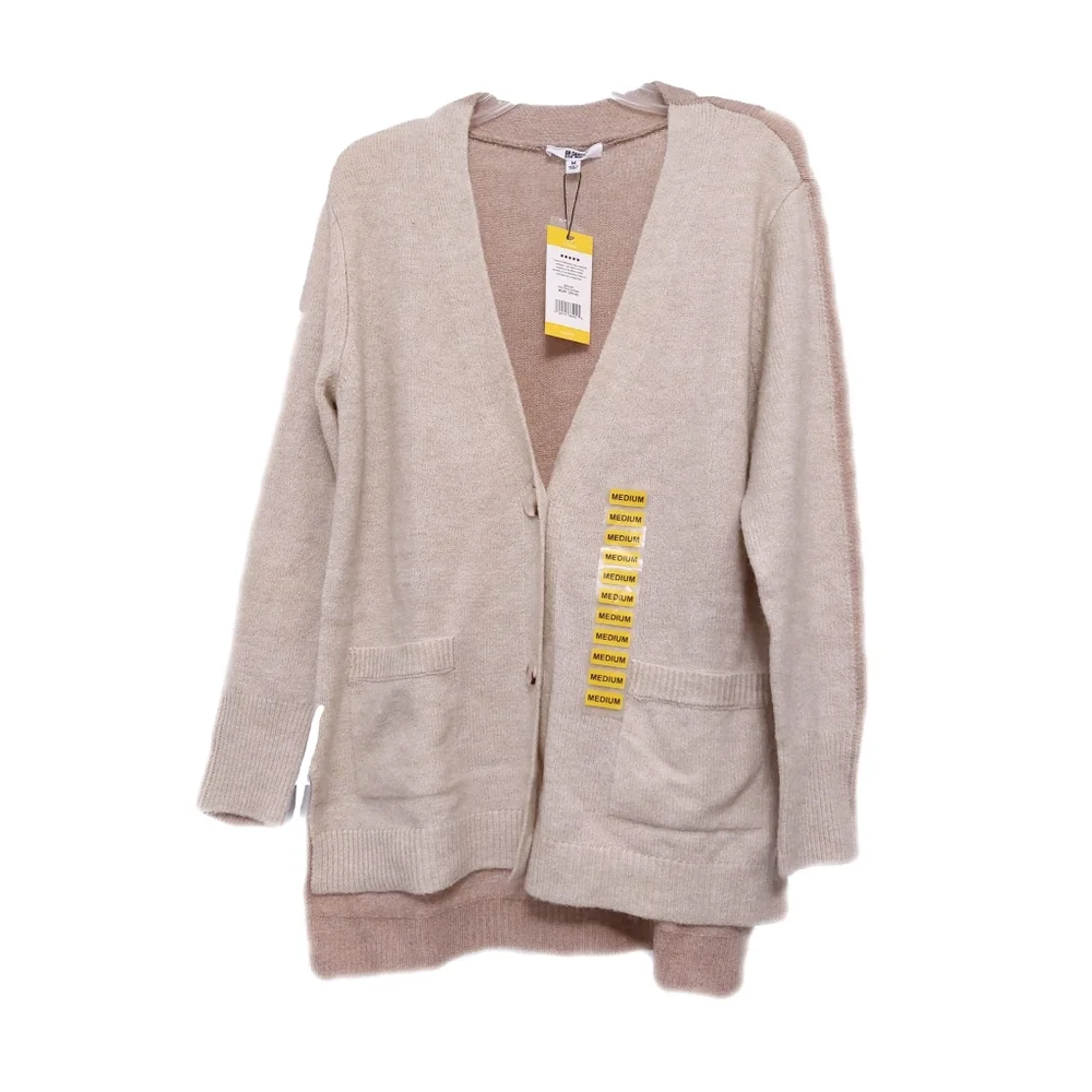 BB Dakota Colorblock Womens M Study Date Cardigan in Lt Camel NWT - Picture 6 of 10